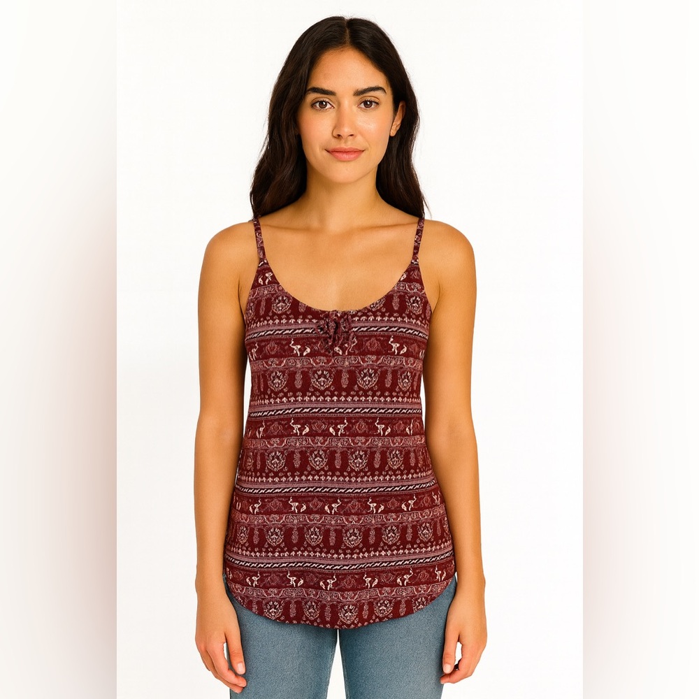 Pink Republic Boho stripes elephants tank top